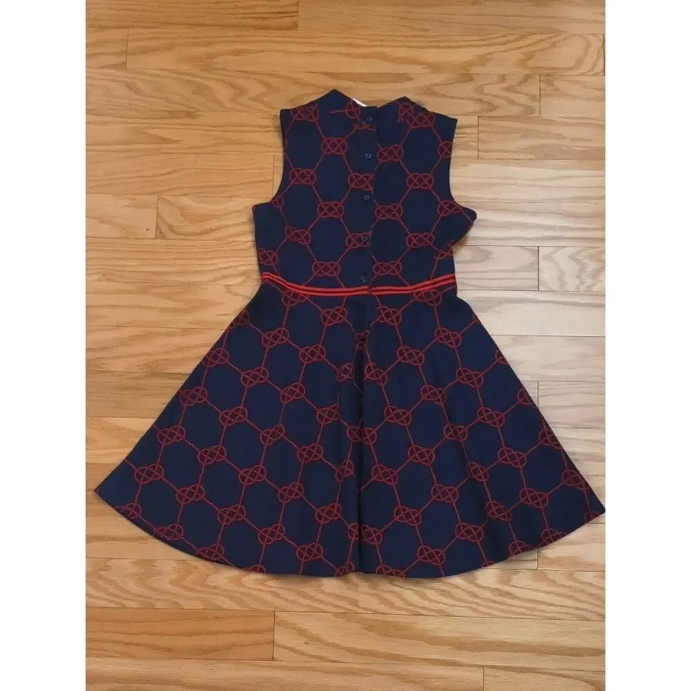 Janie & Jack Sleeveless Nautical Navy Dress Size 12 NWT